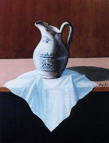 Jarra con pañuelo Oil Canvas Still Life Paintings