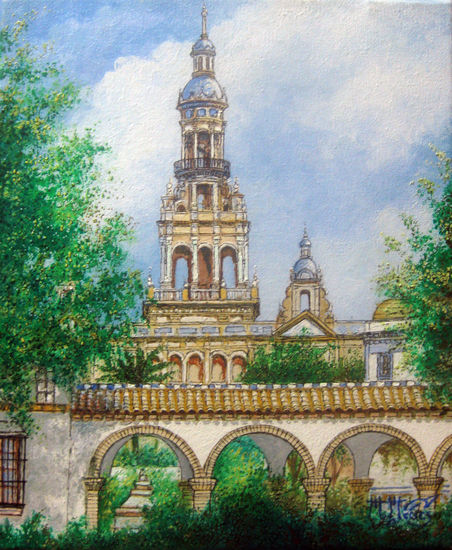 Sevilla (Parque de María Luisa) Oil Canvas Landscaping