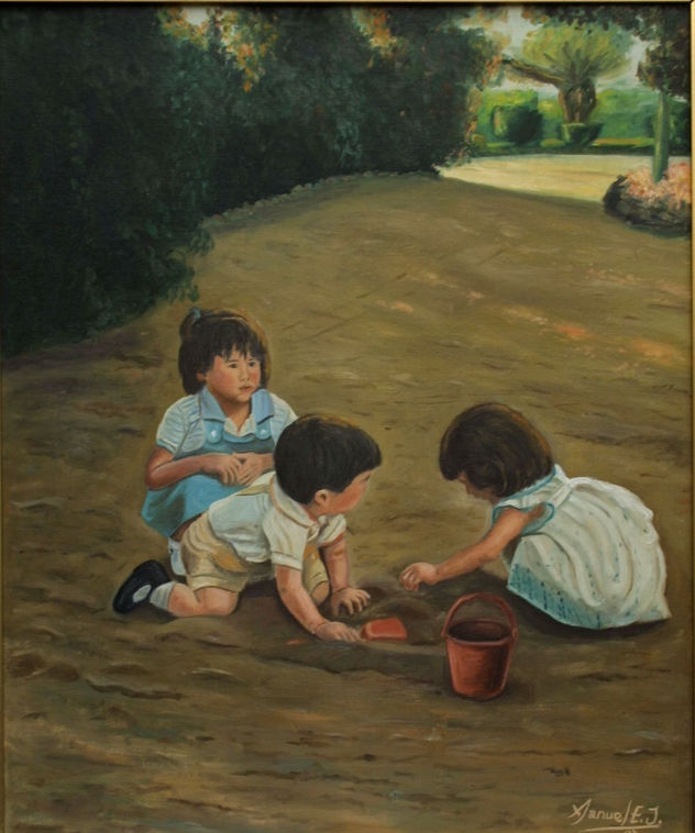 Mi hijo jugando en el parque de castelar