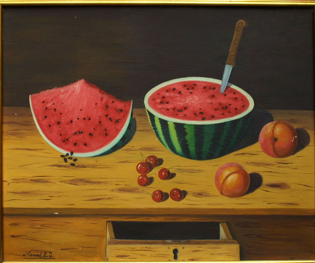 Mi primer bodegón Oil Panel Still Life Paintings