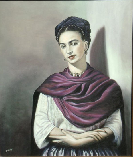 Para Frida,  con amor. Oil Canvas Portrait