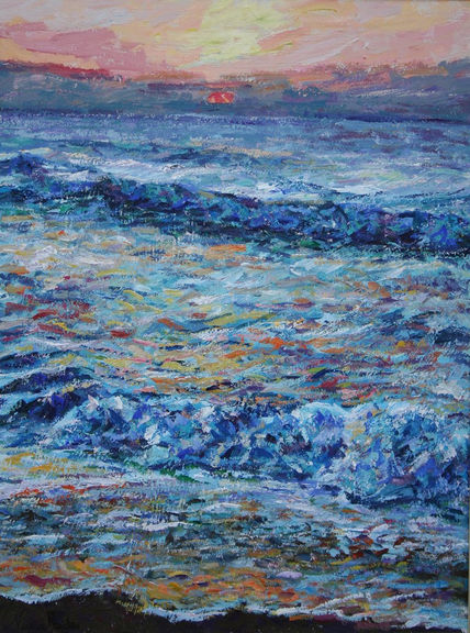 Amanecer sobre el mar