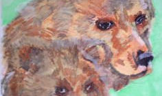 Animales en Óleo Pastel sobre cartulina