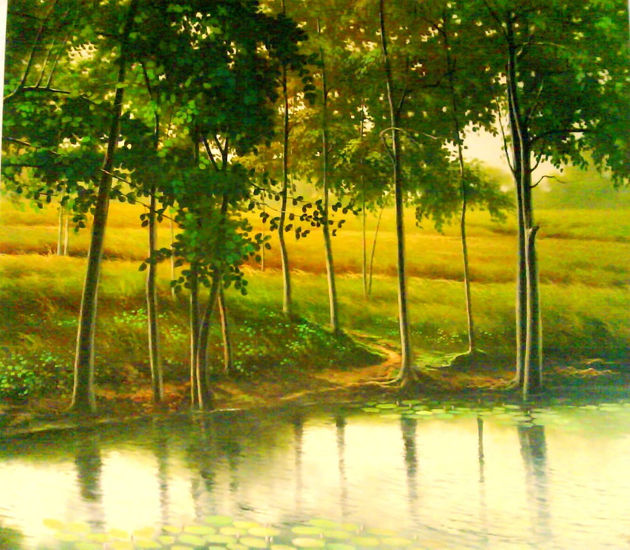 en verano Oil Canvas Landscaping