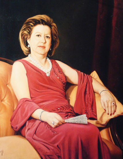 Retrato de dama Oil Canvas Portrait