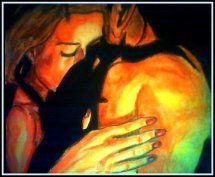 Solo el amor nos une Pastel Paper Figure Painting