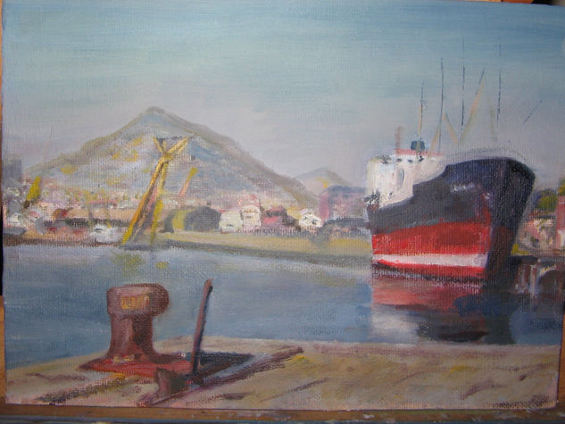 Ría de Bilbao Oil Canvas Landscaping