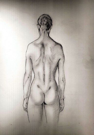 Desnudo femenino de espaldas Pencil