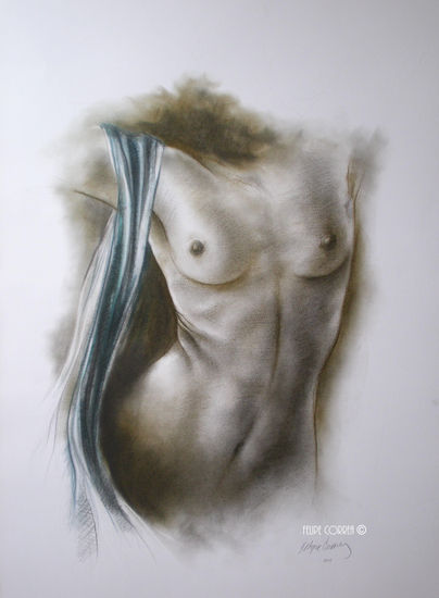 Hera Mixed media Paper Nude Paintings