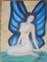 Mujer delicada como mariposa