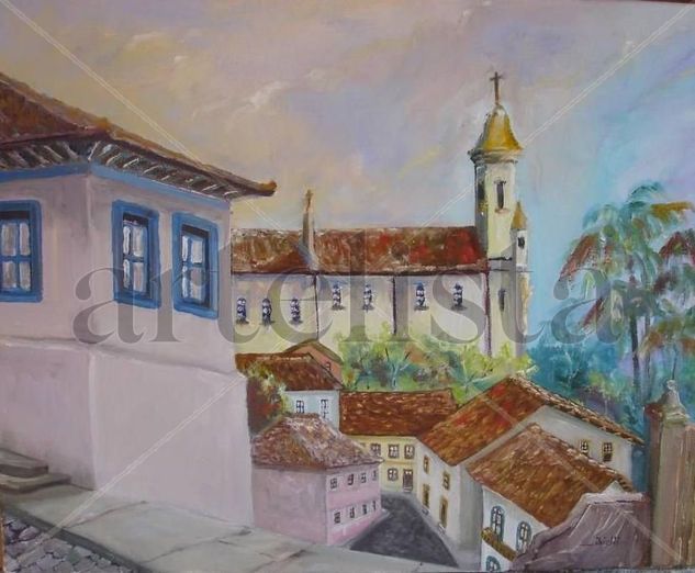 Ouro Preto Óleo Lienzo Paisaje