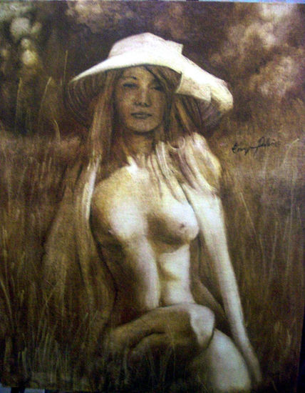 Modelo con sombrero
