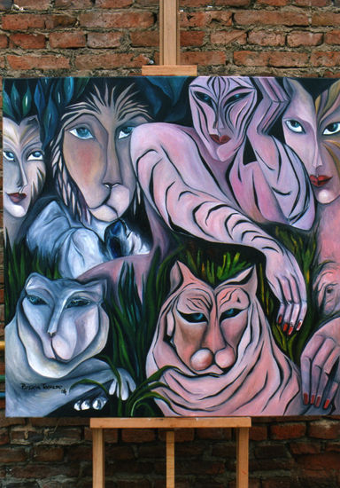 RETRATO DE FAMILIA I Oil Canvas Nude Paintings