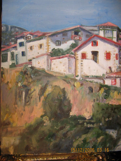 Casas Puerto Viejo Oil Canvas Landscaping