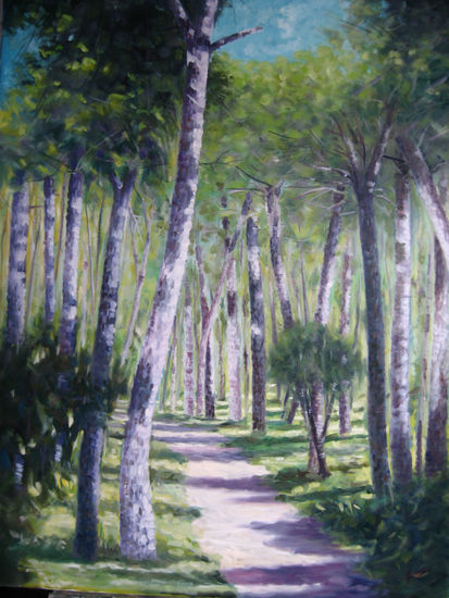 Camino de la Forestal 1. Oil Canvas Landscaping