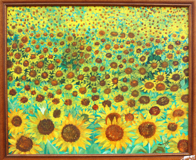 Los girasoles Oil Canvas Landscaping