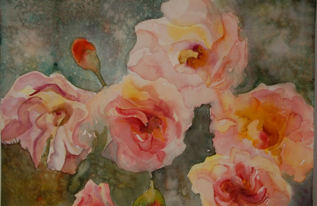 rosas Watercolour Paper Floral Painting