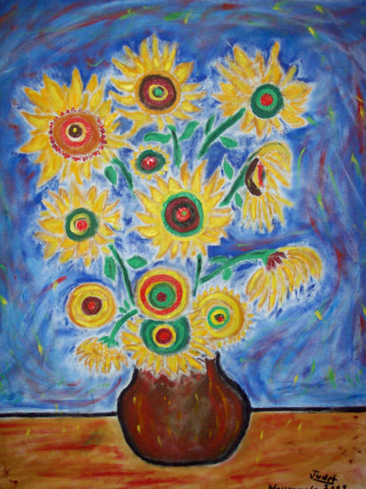 Girasoles Óleo Lienzo Floral