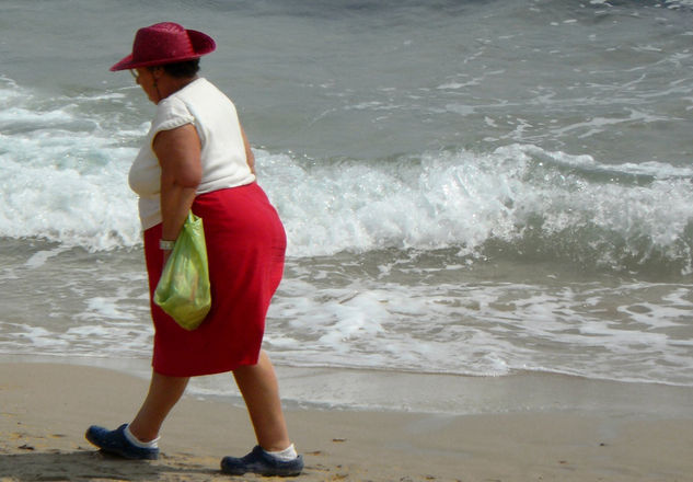 en la playa 