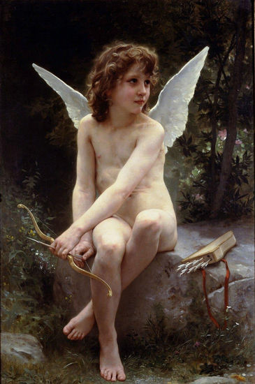 Love on the look out Copia de W.A.Bouguereau Óleo Lienzo Figura