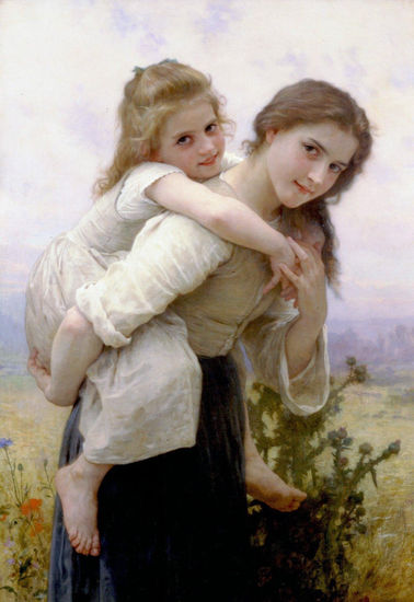 Not to much to carry Copia de W.A.Bouguereau Óleo Lienzo Paisaje