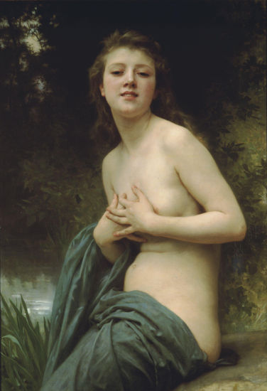 Spring breeze Copia de W.A.Bouguereau Oil Canvas Figure Painting