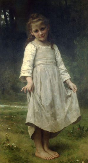 The courtsey Copia de W.A.Bouguereau Oil Canvas Figure Painting