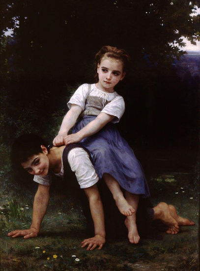 The horseback copia de Bouguereau Óleo Lienzo Paisaje