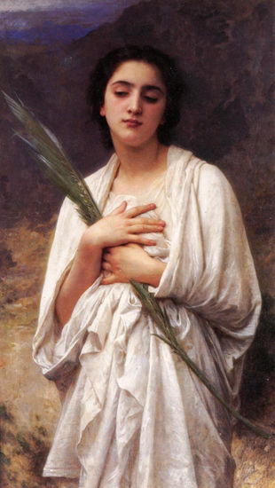 The palm leaf Copia de Bouguereau Oil Canvas Figure Painting