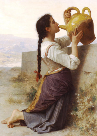 Thirst Copia de Bouguereau Óleo Lienzo Figura