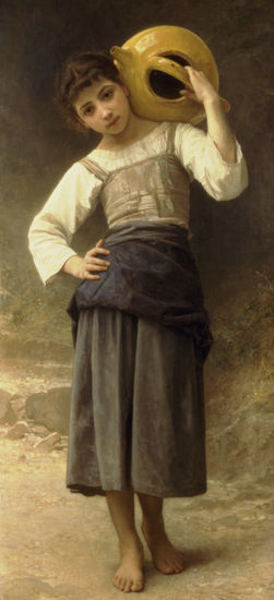 Young girl copia de Bouguereau Óleo Lienzo Figura