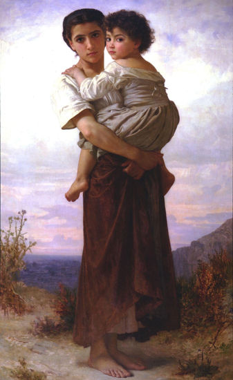 Young gypsies Copia de Bouguereau Óleo Lienzo Figura