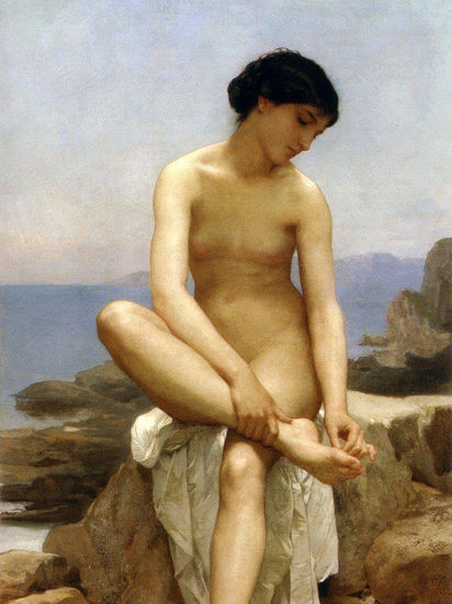 The bather Copia de Bouguereau Oil Canvas Nude Paintings