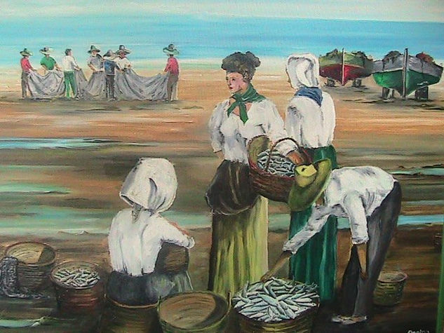 el regreso del pescador Oil Canvas Landscaping