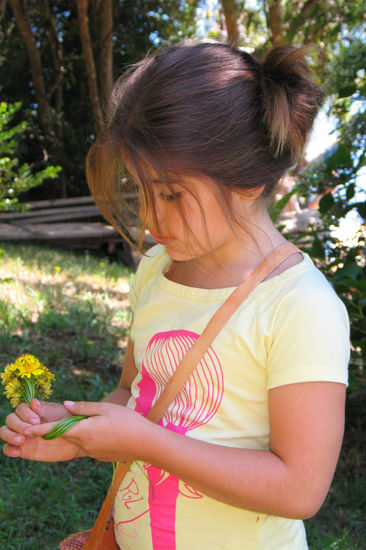 Entrelazando las flores 