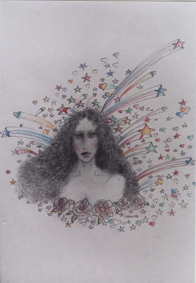 Estrellas y rosas Graphite Paper