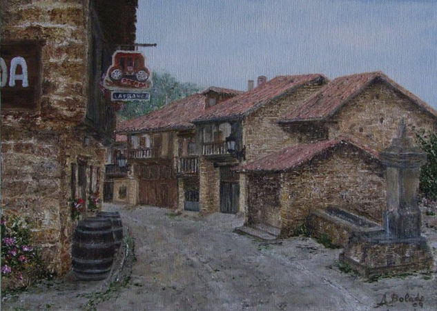 Barcena Mayor 7 (Cantabria). Oil Panel Landscaping