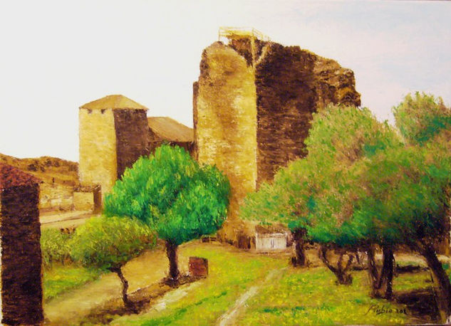 CASTILLO DE VALVERDE DE LA VERA Oil Panel Landscaping