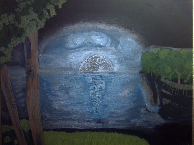 La luna Acrylic Canvas Landscaping