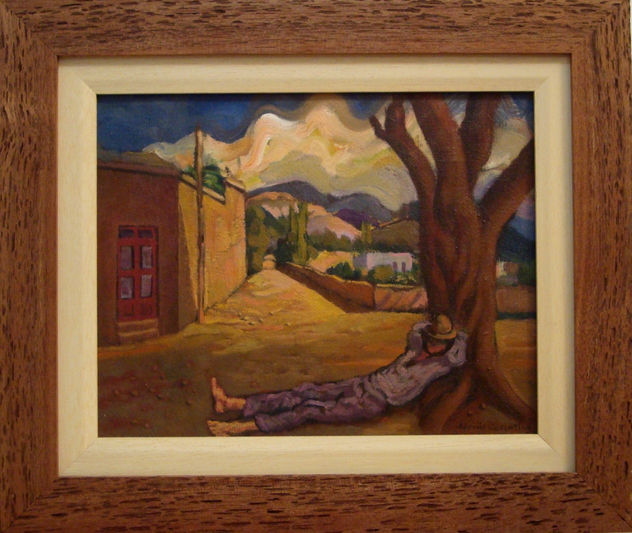 siesta en el norte con campesino de millet