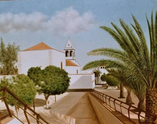 Iglesia de Puerto del Rosario Oil Canvas Landscaping