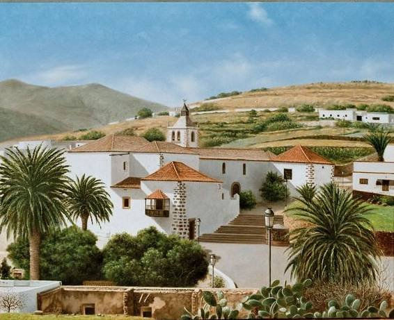 Betancuria desde el otro lado Oil Canvas Landscaping