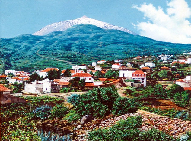 La Guancha hacia 1940 Óleo Lienzo Paisaje