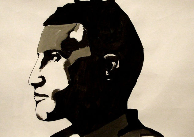 duchamp Ink Paper Portrait