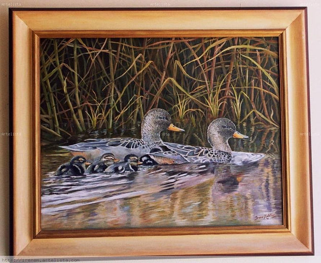 PATOS SILVESTRES Oil Textile Animals