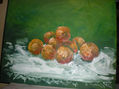 Naranjas sobre verde. Oleo 2008