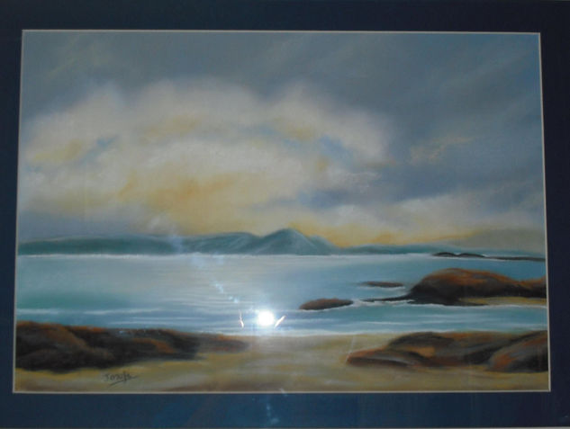 MARINA I Pastel Glass Marine Painting