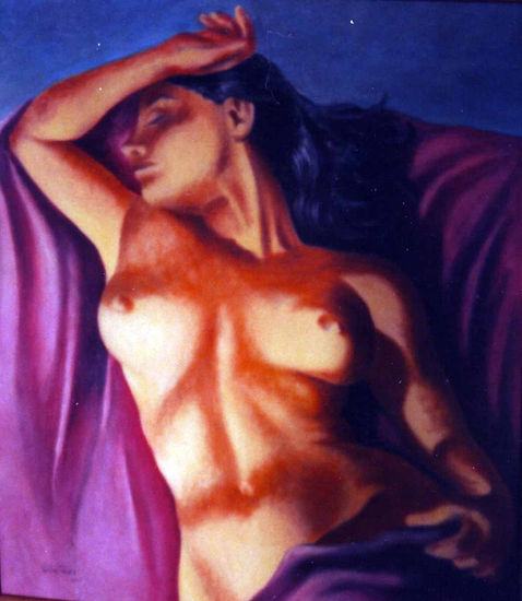 La Siesta Oil Panel Nude Paintings