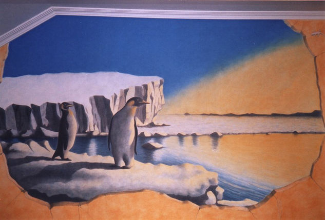 Mural Pingüinos Acrylic Others Landscaping