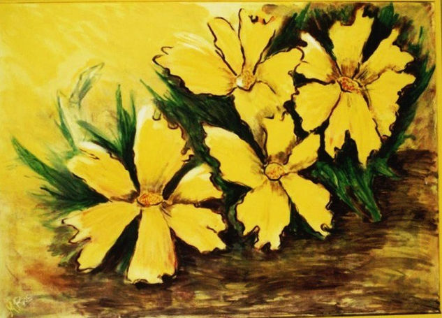 PENSAMIENTO Oil Canvas Floral Painting